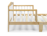 Twain Solid Wood Two-Tone Toddler Bed With Safety Rails - Omega Lifestyles