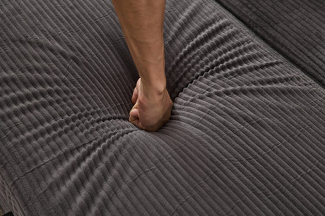 Corduroy Chaise Lounge Chair With Removable Ottoman - Omega Lifestyles