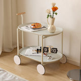 Artsy Ancient White Mobile Kitchen Storage Cart - Omega Lifestyles