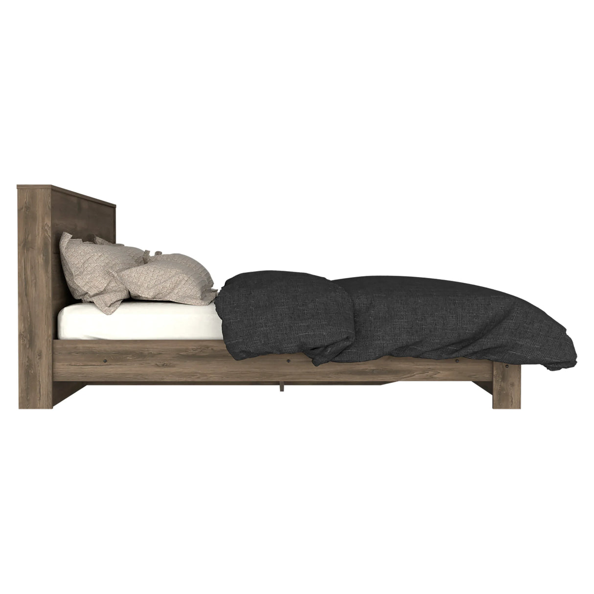 Modern Full XL Platform Bed Frame With Headboard - Omega Lifestyles