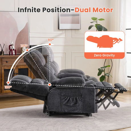 Dual Motor Power Lift Recliner Chair With Heat Massage - Omega Lifestyles