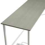 Space-Saving L-Shape Gray White Computer Desk With Storage - Omega Lifestyles