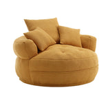 Modern Chenille Circular Sleeper Sofa With Throw Pillows - Omega Lifestyles