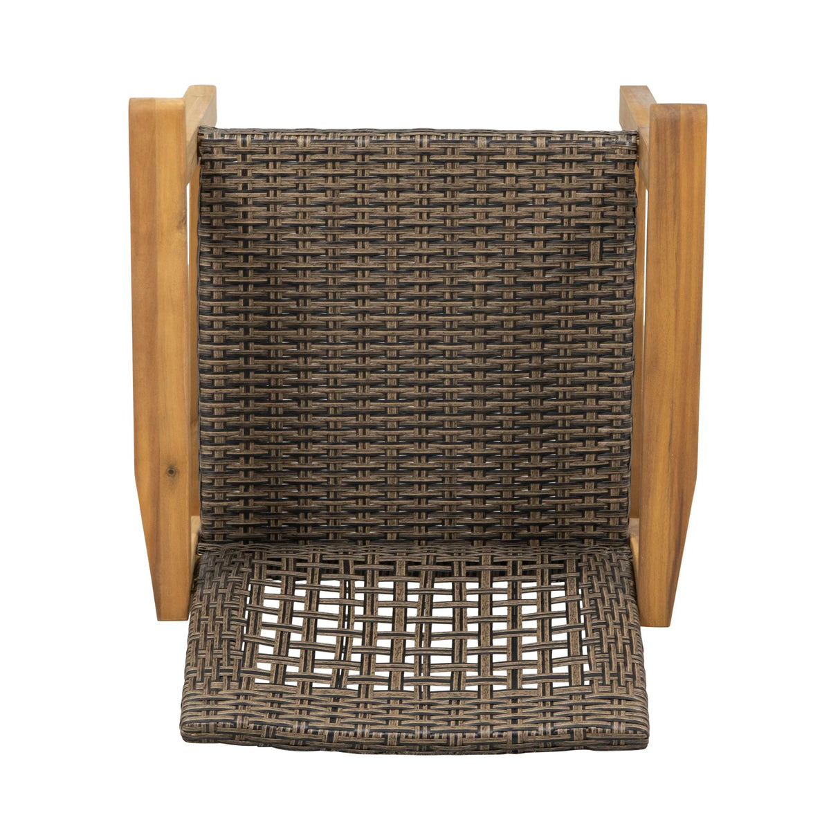 Pair Of Acacia Wood And Wicker Dining Chairs - Omega Lifestyles