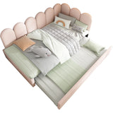 Pink Velvet Twin Daybed With Pull-Out Trundle Bed - Omega Lifestyles