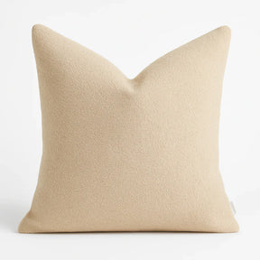 Cozy Plush Neutral Beige Bouclé Throw Pillow - Omega Lifestyles