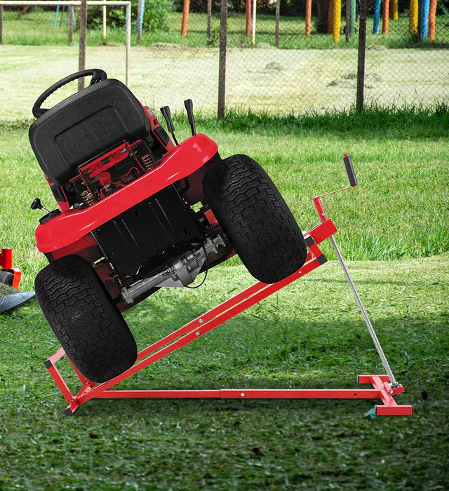 Universal Adjustable Steel Lawn Tractor Lift With 45° Tilt - Omega Lifestyles
