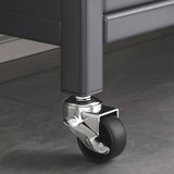 Metal Kitchen Storage Cabinet With Lockers And Wheels - Omega Lifestyles