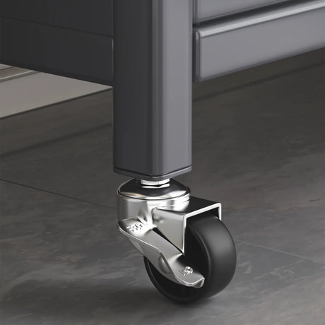 Metal Kitchen Storage Cabinet With Lockers And Wheels - Omega Lifestyles