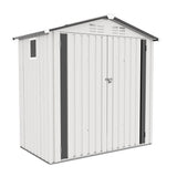 Metal Garden Tool Shed With Peaked Roof Lockable Door