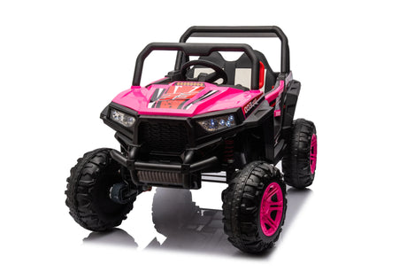 Four-Wheel Drive Pink Leather Seat Ride-On Car - Omega Lifestyles