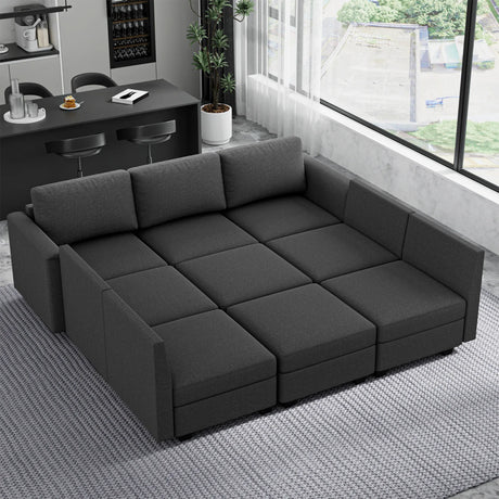 Modular 7-Seater U-Shaped Memory Foam Sectional Sofa - Omega Lifestyles