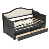 Twin Daybed With Pull-Out Trundle And Storage Drawers - Omega Lifestyles
