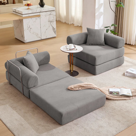 Modular Corduroy Folding Convertible Sofa Bed - Omega Lifestyles