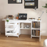 Foldable Adjustable Sewing Machine Table With Storage Cabinet - Omega Lifestyles