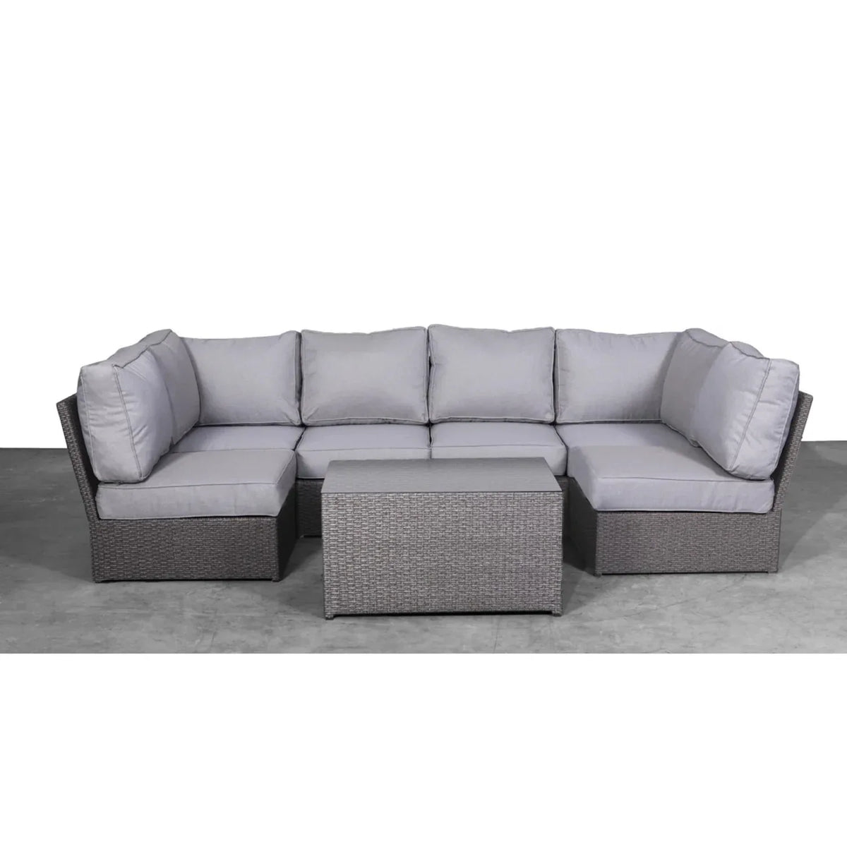 Outdoor Wicker Sectional Set With Weather-Resistant Cushions - Omega Lifestyles