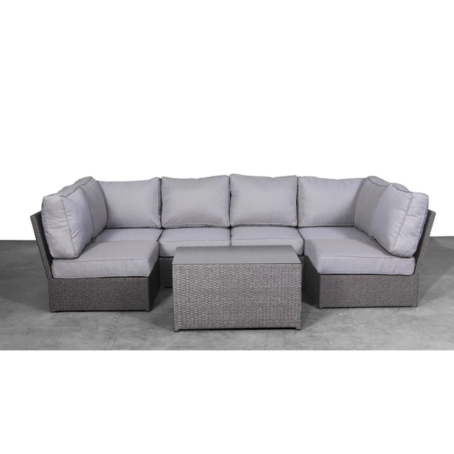 Outdoor Wicker Sectional Set With Weather-Resistant Cushions - Omega Lifestyles