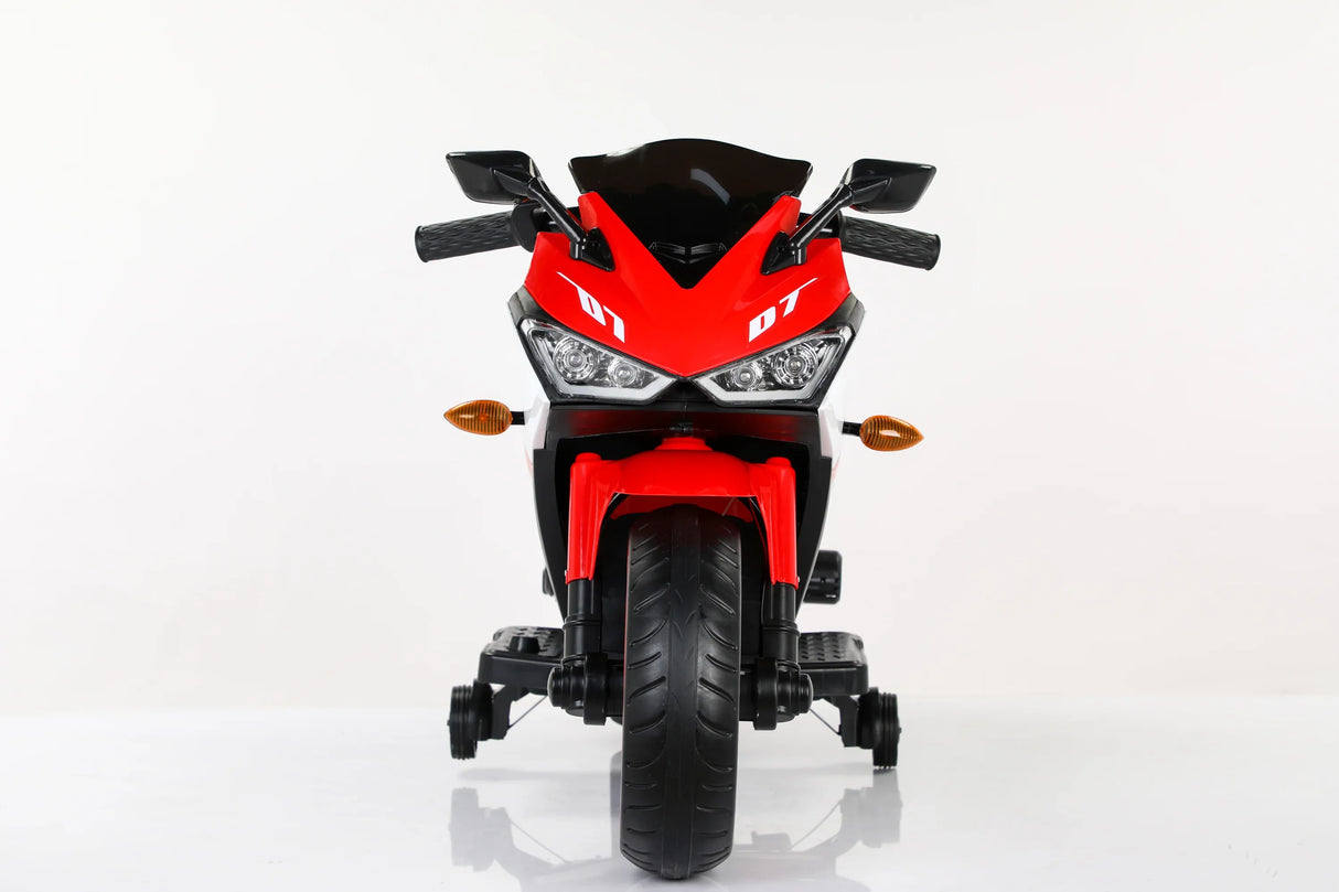 12V Electric Kids Ride-On Motorcycle With Training Wheels - Omega Lifestyles