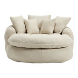 Oversized Chenille Memory Foam Bean Bag Sofa With Pillows - Omega Lifestyles