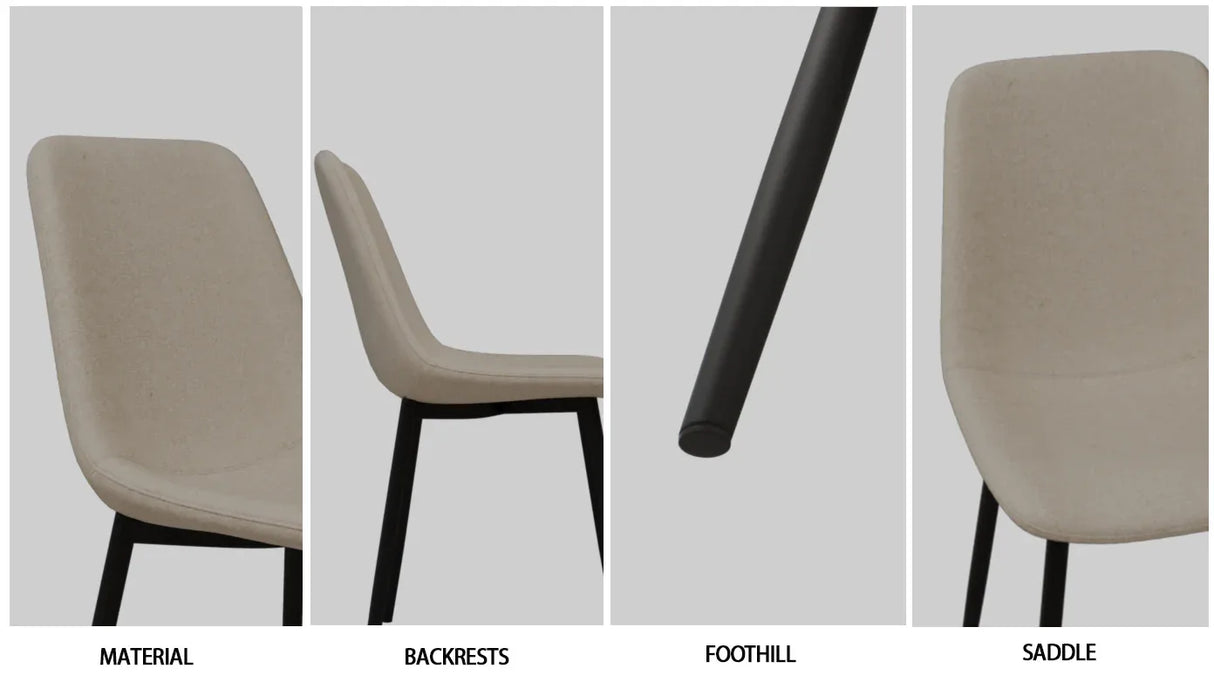 5-Piece Modern Industrial MDF Dining Table And Chairs Set - Omega Lifestyles