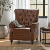 Contemporary Tufted Pushback Recliner With Nailhead Accents - Omega Lifestyles