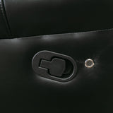 Manual Recliner Chair Faux Leather With Storage Cup Holders LED - Omega Lifestyles