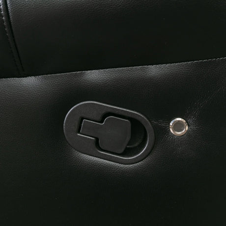 Manual Recliner Chair Faux Leather With Storage Cup Holders LED - Omega Lifestyles