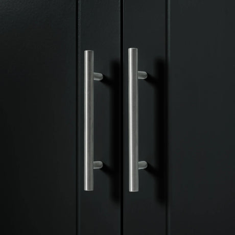 Fluted Rubber Wood Kitchen Island With Trash Can Cabinet - Omega Lifestyles