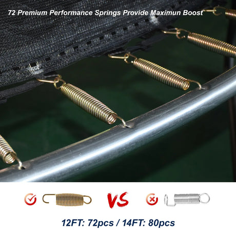 14FT Outdoor Metal Frame Kids Safety Enclosure Trampoline - Omega Lifestyles