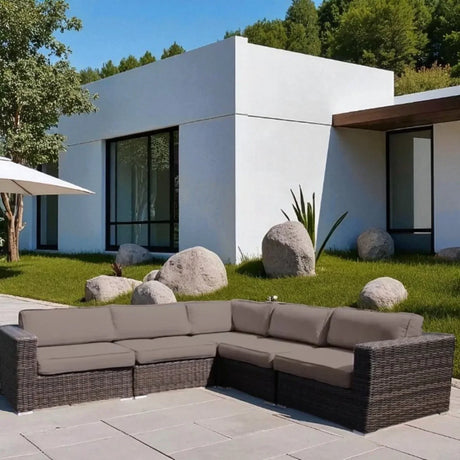 Modular L-Shaped Fully Assembled Outdoor Sectional Sofa - Omega Lifestyles