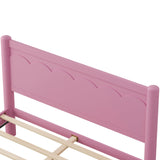 Queen Pink Solid Wood Platform Bed Frame - Omega Lifestyles