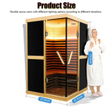 Double Person V-Shaped Far Infrared Sauna Room - Omega Lifestyles