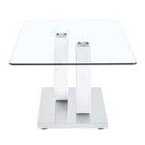Modern Minimalist Glass Top MDF Coffee Table - Omega Lifestyles