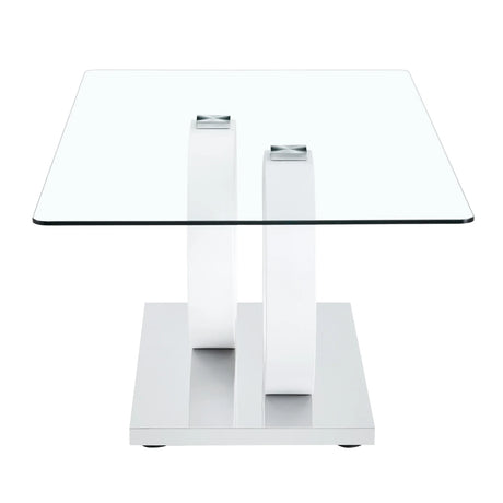 Modern Minimalist Glass Top MDF Coffee Table - Omega Lifestyles