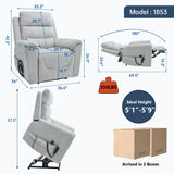 Dual Motor Power Lift Recliner Chair With Massage Heating - Omega Lifestyles
