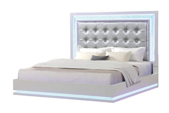 Queen Size Contemporary Wood LED Bed Frame - Omega Lifestyles