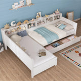 Twin Wood L-Shape Daybed With Storage Drawers - Omega Lifestyles