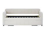 Twin Upholstered Velvet Daybed Frame With Trundle - Omega Lifestyles