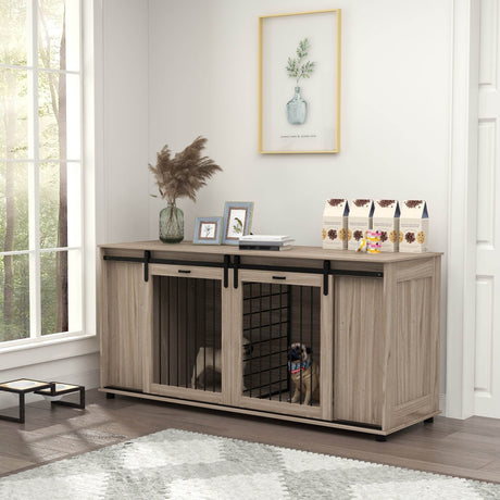 Modern Multipurpose Dog Crate Furniture With Storage - Sleep Galleria