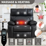 Medium Firm Faux Leather Power Lift Massage Recliner Chair - Omega Lifestyles
