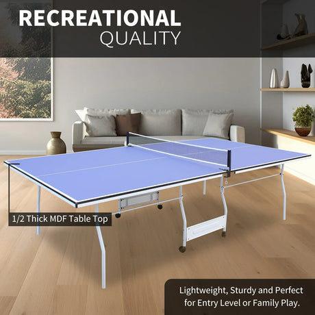 Competition Grade Foldable Indoor Table Tennis Table Set - Omega Lifestyles