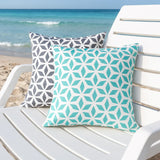 Outdoor Blue Weather-Resistant Polyester Accent Pillow 20x20 - Omega Lifestyles