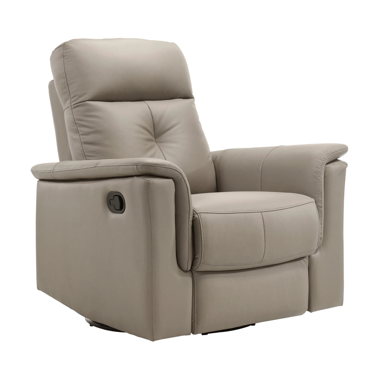 Latte Genuine Leather Swivel Glider Reclining Chair - Omega Lifestyles