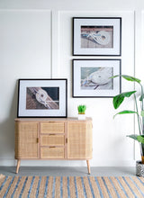 Set of 3 Rope Wall Art Black Frame Nautical Decor - Omega Lifestyles