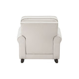 Beige Fabric Pocket Coil Rocking Chair With Wooden Frame - Omega Lifestyles