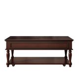 Retro Farmhouse Coffee Table With Drawer And Wheels - Sleep Galleria