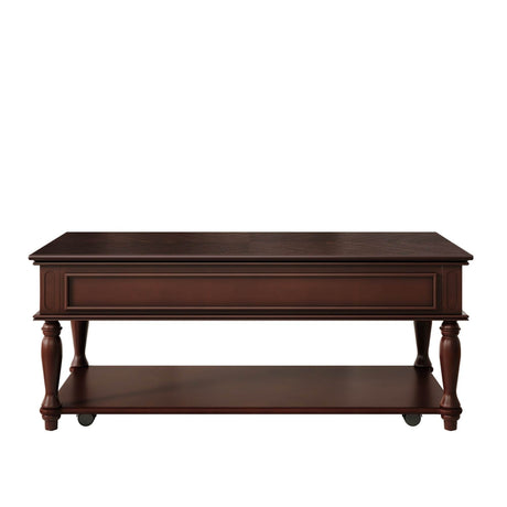 Retro Farmhouse Coffee Table With Drawer And Wheels - Sleep Galleria