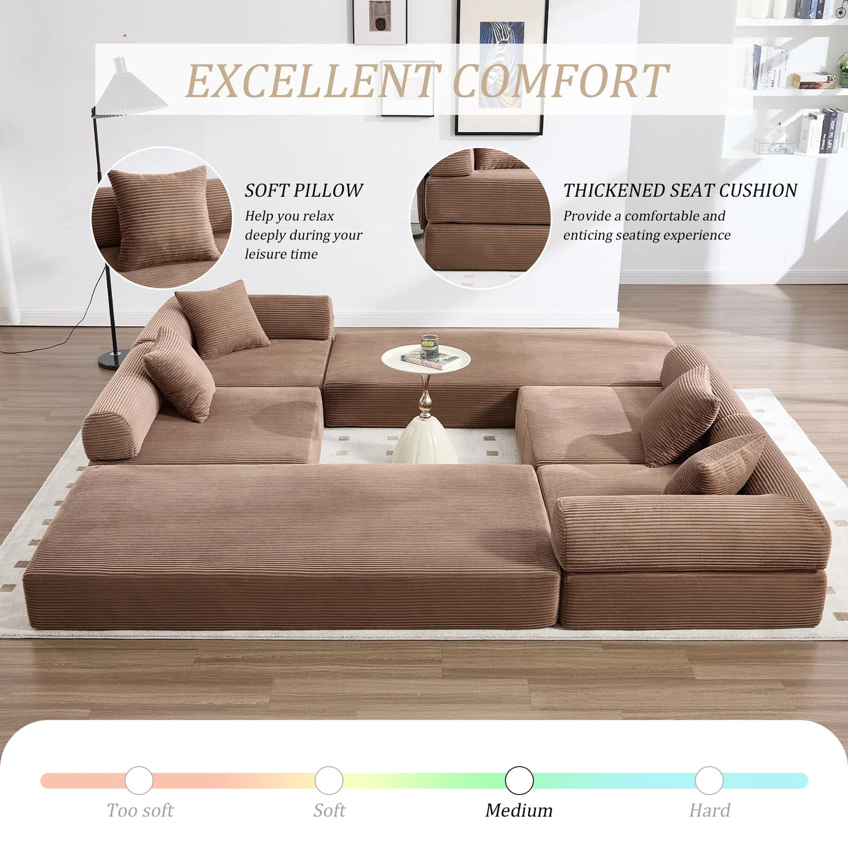 Convertible Folding Corduroy Memory Foam Sofa Bed - Omega Lifestyles