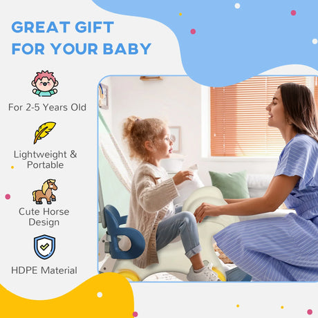 Multifunctional Toddler Ride On Horse With Push Handle - Omega Lifestyles