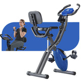 Folding Magnetic Resistance Exercise Bike With Arm Bands - Omega Lifestyles